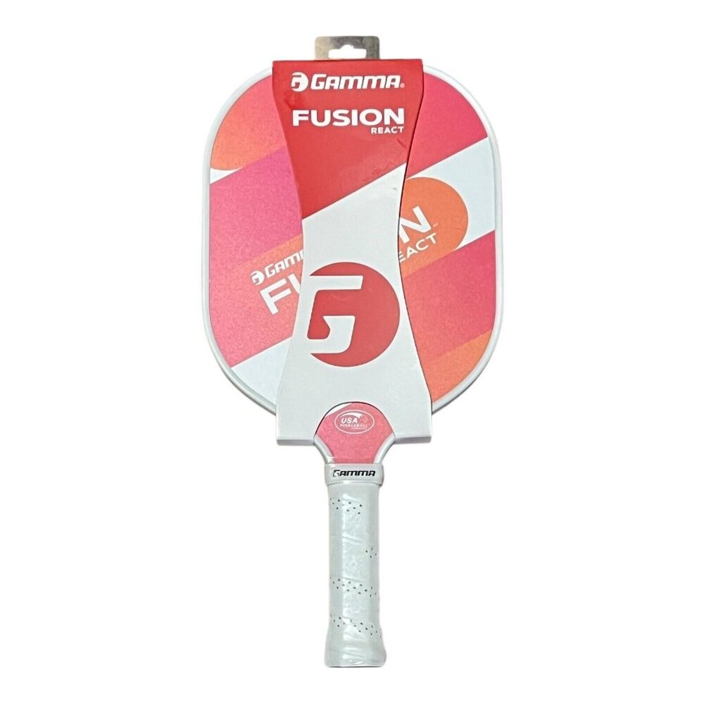 GAMMA Fusion React Pickleball Paddle Fiberglass Surface Honeycomb Grip Red NWT